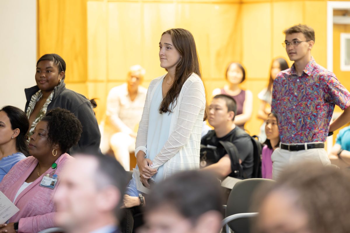 Students standing as their name was called at the 2023 Honors and Awards Ceremony